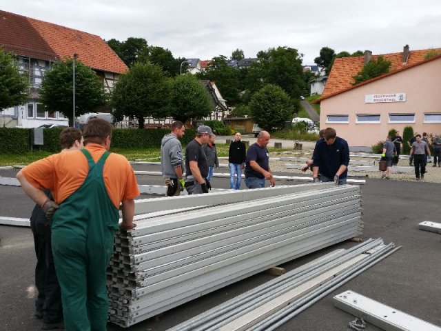 Zeltaufbau